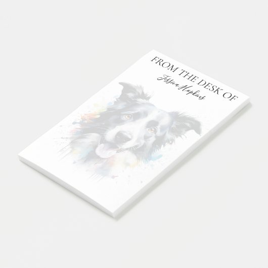 Border Collie Lover Monogrammed Dog Post-it® Notes (Schuin)