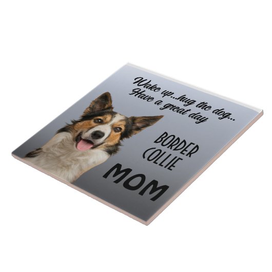 Border Collie Ma Ceramic Tile Tegeltje (Zijkant)