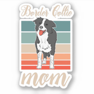 Border Collie Ma Moederdag Dog Sticker