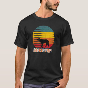 Border Collie Ma Retro Style  kleurrijke zon T-shirt