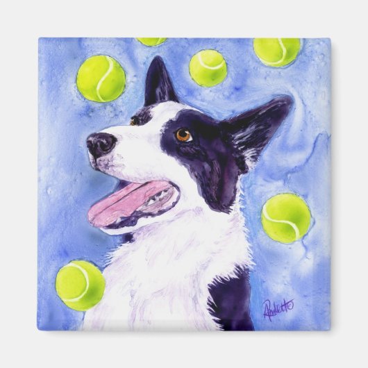 Border Collie Magnet - "Magpie's Gold" Magneet (Voorkant)