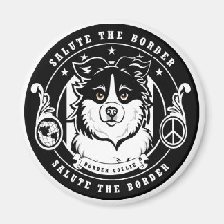 Border Collie Magnet Ronde Magneet