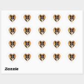 Border Collie met zonnebril Hart Sticker (Vel)