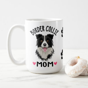 Border Collie Moeder Gift Zwart Wit Puppy Hond Koffiemok