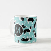Border Collie Monogram Koffiemok (Voorkant links)