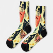  Border Collie naadloos Sokken (Links)