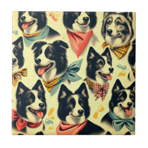  Border Collie naadloos Tegeltje