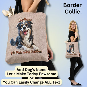 Border Collie - Naam hond toevoegen, tekst wijzige Draagtas