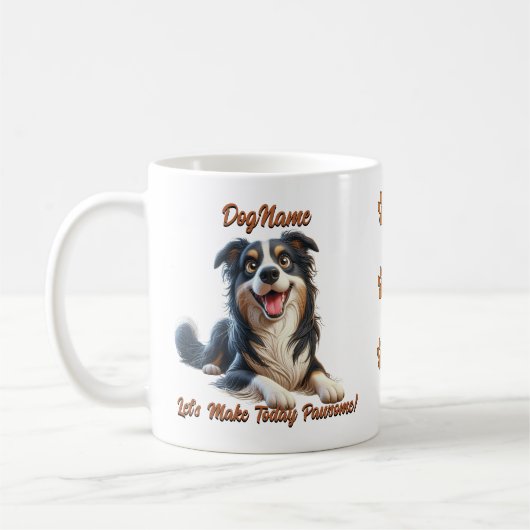 Border Collie - Naam hond toevoegen, tekst wijzige Koffiemok (Links)