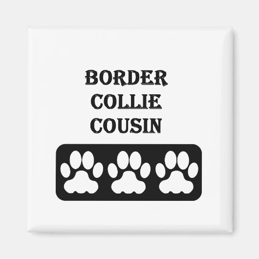 Border Collie Neef Magneet (Voorkant)