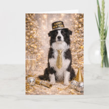 Border Collie Nieuwjaarskaart – Gelukkig Nieuwjaar