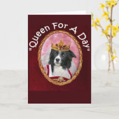 Border collie Notecard~ " Moederdag " ~Queen Kaart (Gele Bloem)
