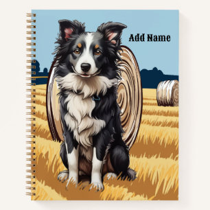 Border Collie op de boerderij Notitieboek