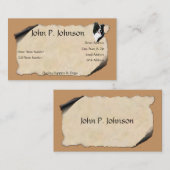 Border Collie op Old Parchment Visitekaartje (Voorkant / Achterkant)