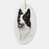 Border Collie Ornament (Rechts)