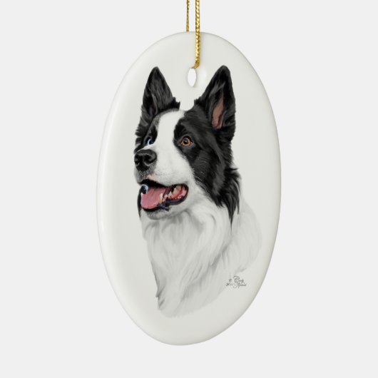 Border Collie Ornament (Rechts)