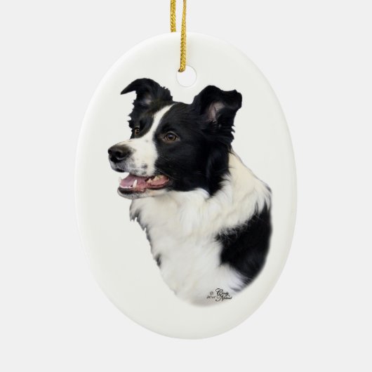 Border Collie Ornament (Achterkant)