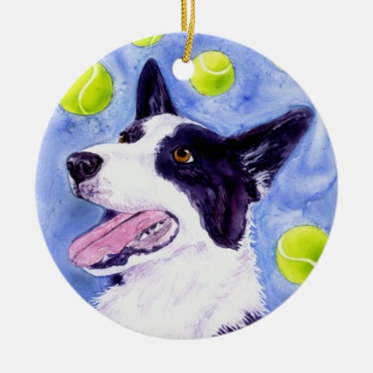 Border Collie Ornament - "Magpie's Gold" (Voorkant)