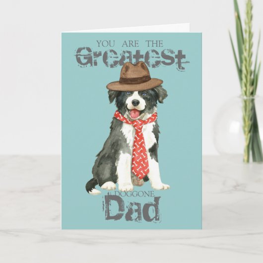 Border Collie Pap Kaart (Voorkant)