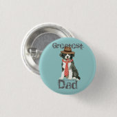 Border Collie Pap Ronde Button 3,2 Cm (Voorkant /achterkant)