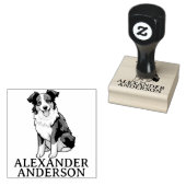 Border Collie personaliseren Rubberstempel (Gestempeld)
