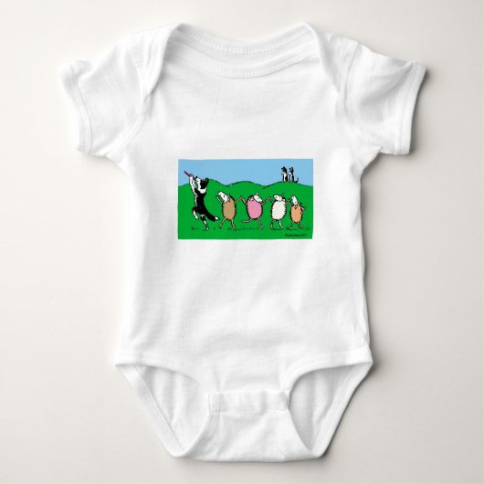Border Collie Pied Piper Romper (Voorkant)