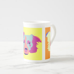 Border Collie Pop Art Porselein Kop