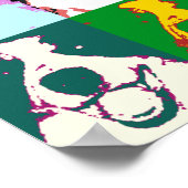 Border Collie Pop Art Poster (Hoek)