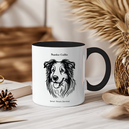 Border Collie Portrait Mok