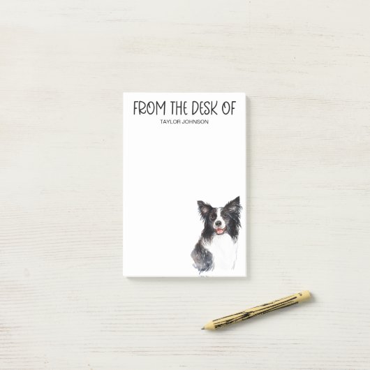 Border Collie Post-it® Notes (Op bureau)