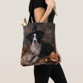 Border Collie Pumpkins Halloween Eng Draagtas (Dichtbij)