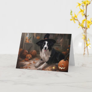 Border Collie Pumpkins Halloween Eng Kaart