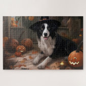 Border Collie Pumpkins Halloween Eng Legpuzzel (Horizontaal)