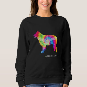 Border Collie Puppy Pet Dog Eigenaar Hippy Tie Dye Trui