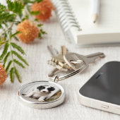 Border Collie Puppy Sleutelhanger (Zijkant)