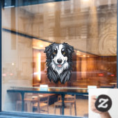 Border Collie Raamsticker (Cafe Raam)