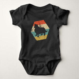 Border Collie Retro Hexagon Romper