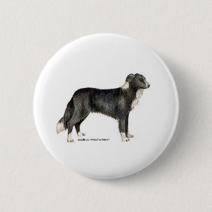 Border Collie Ronde Button 5,7 Cm