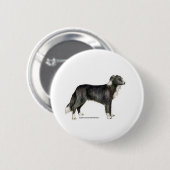 Border Collie Ronde Button 5,7 Cm (Voorkant /achterkant)