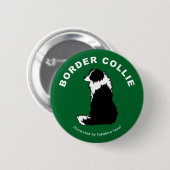 Border Collie Round Button (Voorkant /achterkant)