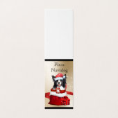 Border collie Santa hat kerstcadeaus DIY groet Kaart (Buitenkant ongevouwen)
