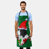 Border Collie Santa Hat Kerstmis Schort (Gedragen)