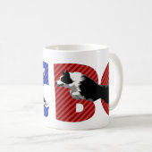 Border collie sautant la tasse (Devant droit)