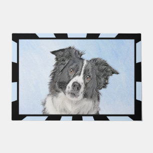 Border Collie Schilderij - Mooie Originele Honden Deurmat