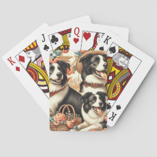  Border Collie schilderij Pokerkaarten