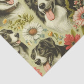 Border Collie schilderij Tissuepapier (Detail)
