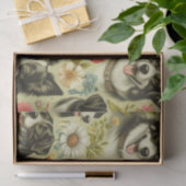 Border Collie schilderij Tissuepapier (Geschenk)