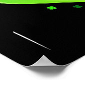 Border Collie Shamrock Heart Poster (Hoek)