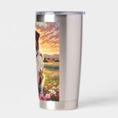 Border Collie Shepherd Dog Geïsoleerde Drinkbeker (Links)