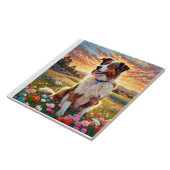 Border Collie Shepherd Dog Tegeltje (Zijkant)